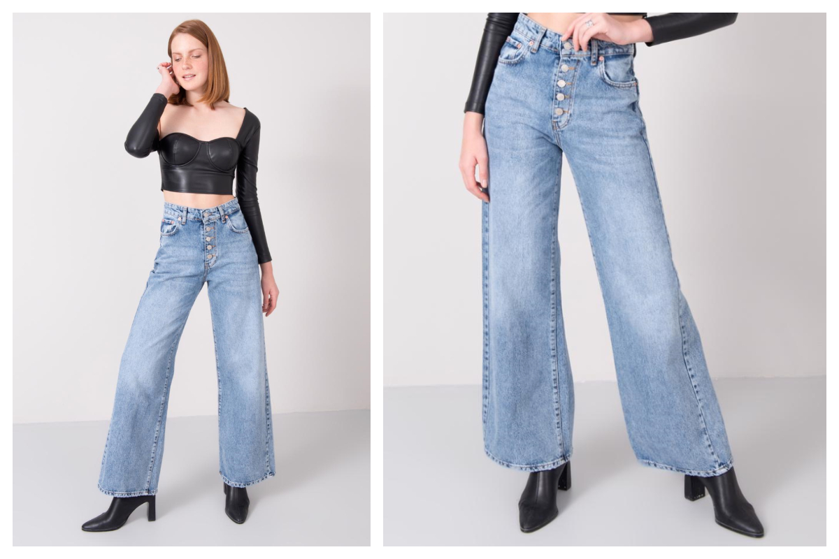 Модні джинсові штани кльош з магазину ebutik.com.ua