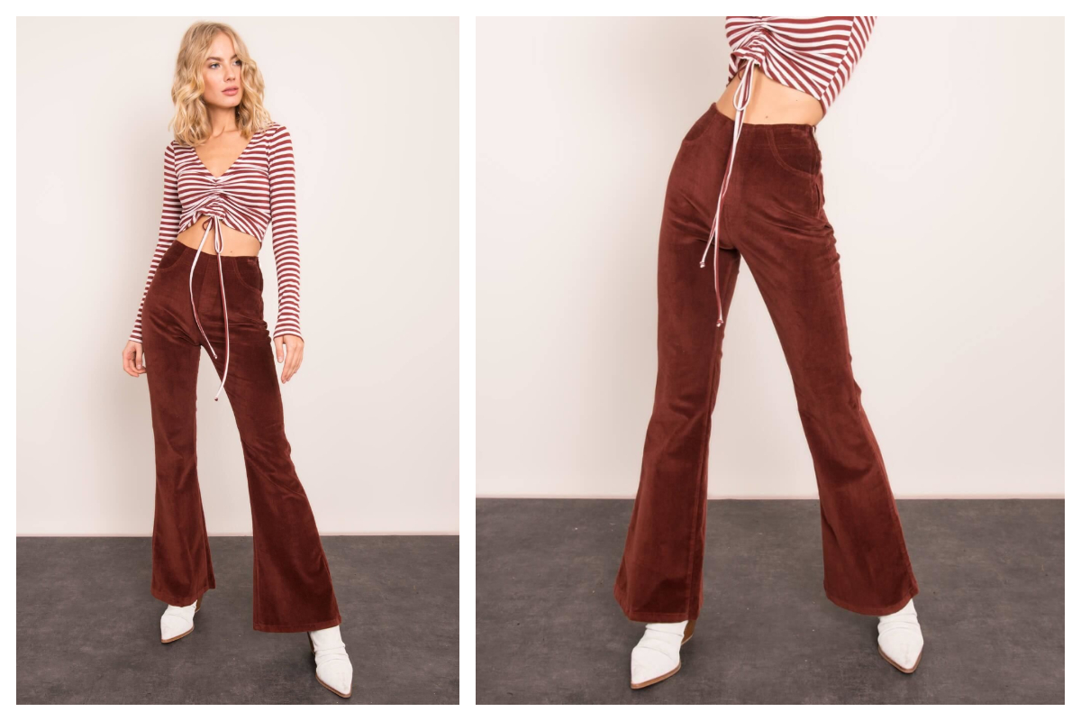 Вельветові штани кльош з магазину ebutik.com.ua забезпечать оригінальний вигляд