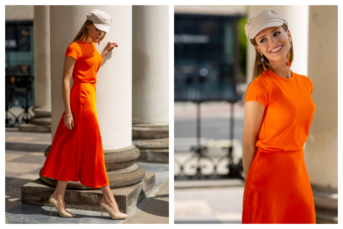Неонова помаранчева сукня з магазину ebutik.com.ua