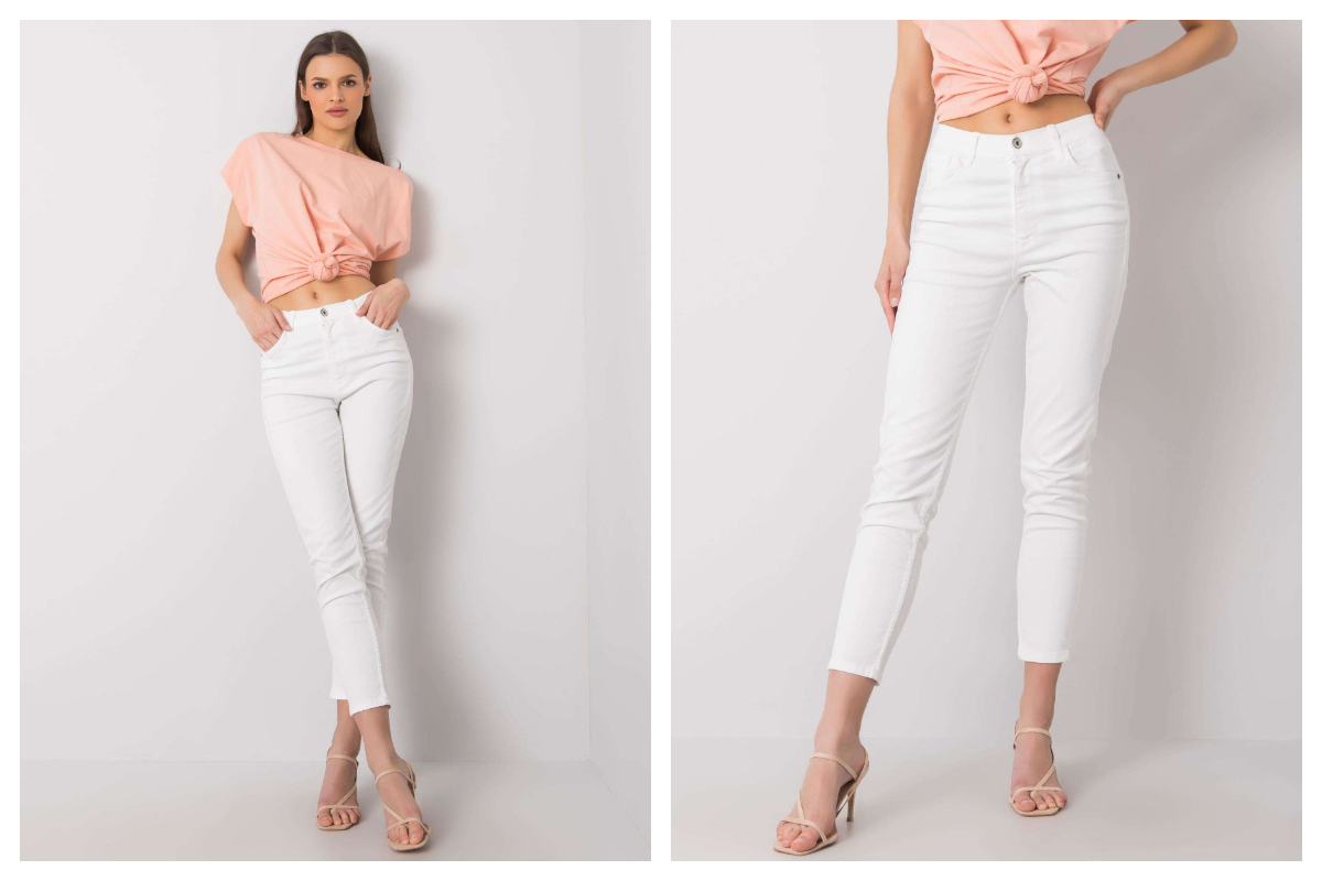 Білі завужені жіночі джинси з асортименту магазину https://ebutik.com.ua